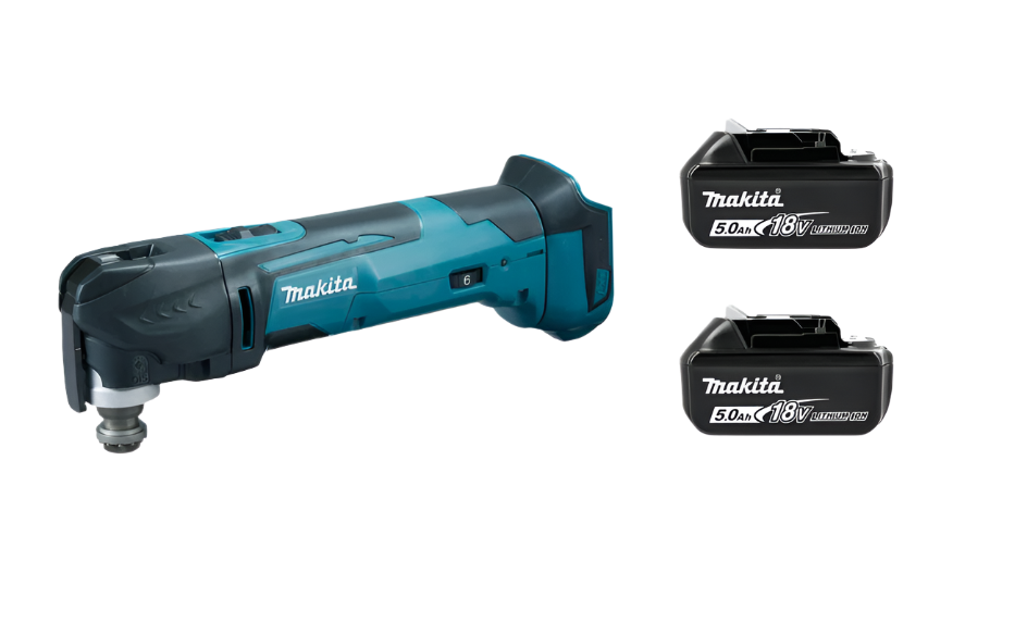 Makita DTM51Z 18V LXT Multi-Tool Kit with 2 x 5.0Ah BL1850 Lithium-Ion Batteries Included