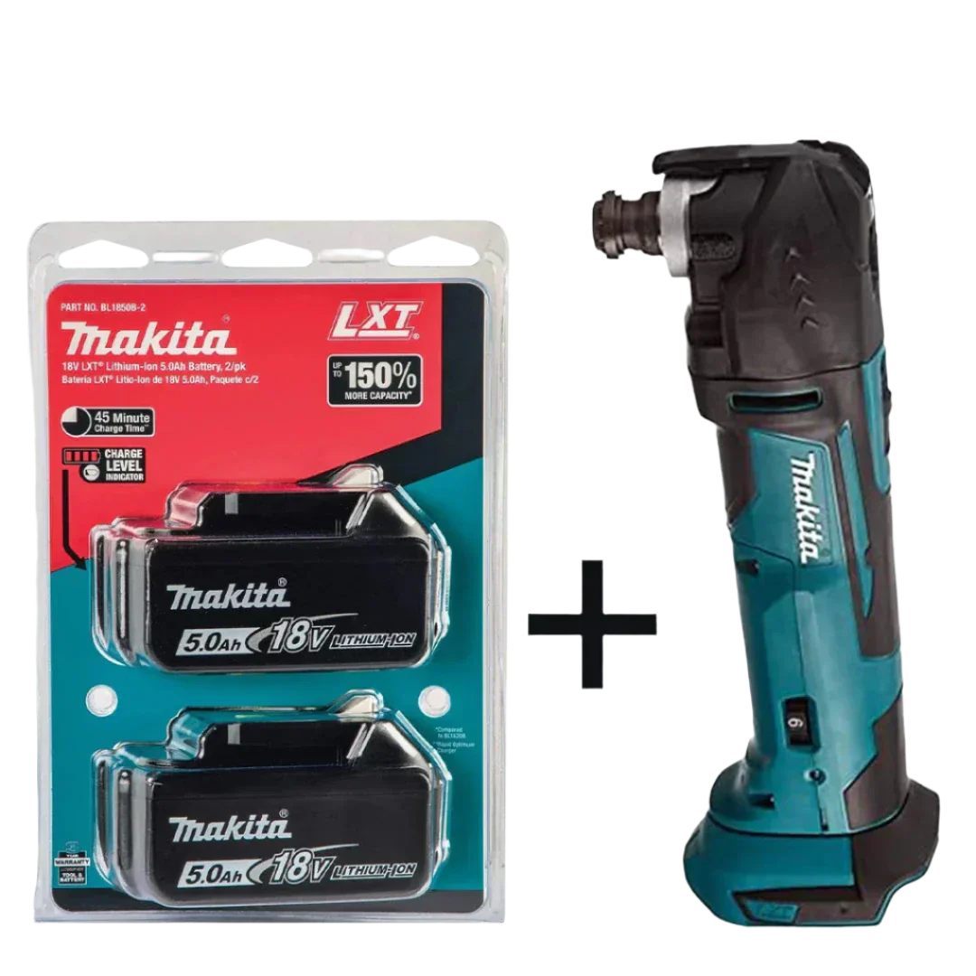 Makita DTM51Z 18V LXT Multi-Tool Kit with 2 x 5.0Ah BL1850 Lithium-Ion Batteries Included