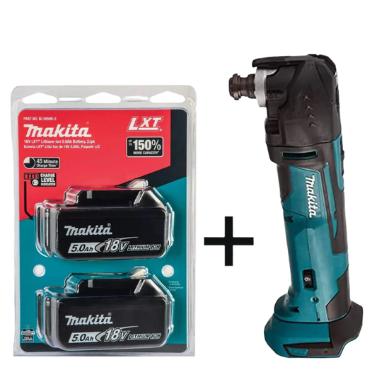 Makita DTM51Z 18V LXT Multi-Tool Kit with 2 x 5.0Ah BL1850 Lithium-Ion Batteries Included